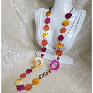 vintage erica lyons multicolor statement piece necklace